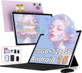 10 Pollici Tablet 30GB+128GB, 8000mAh, Android 15, FHD Schermo IPS, Processore Octa-Core, Certificazione GMS/ Widevine L1/ Controllo Parentale, Corpo in Metallo Tablets PC con Tastiera, Mouse -Purple(Purple)