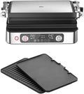 Braun MultiGrill 9 Pro CG 9140, Griglia Elettrica con 2 Termostati Indipendenti, 3 Posizioni di Cottura, Piastre Lavabili in Lavastoviglie, Vassoio Raccogli Grasso, 2200W, Nero/Acciaio Inossidabile
