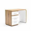 Scrivania in legno con cassetti bianchi dimensioni 120 x 60 x 75 cm