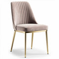 Sedia in velluto rosa con struttura metallica dorata dimensioni 40 x 45 x 90cm