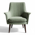 Poltrona verde in tessuto con gambe in legno 70 x 70 x 85cm