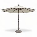 ombrellone da giardino in tessuto beige diametro 250cm con struttura in alluminio