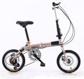 ZDXC Bicicletta Pieghevole da 14 Pollici, Bicicletta Compatta da Studente Portatile a 5 velocità Bicicletta Leggera da Pendolare Urbana per Uomo Donna Bambino, 4 Colori