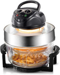 Friggitrice Ad Aria Da 12 Litri Di Grande Capacità, Multifunzionale 8 In 1, Design In Vetro Visibile, Friggitrice Elettrica For Uso Domestico, Cottura Senza Olio